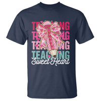 Teacher Valentine Coquette Bow T Shirt Teaching Sweethearts