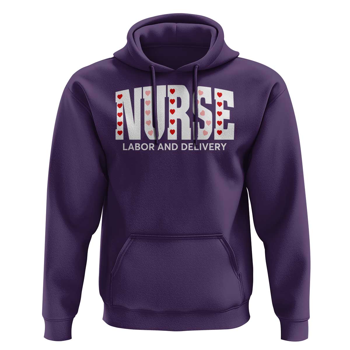 Nurse Labor and Delivery Hoodie L&D Maternity Nursing Baby Delivery Valentines Day