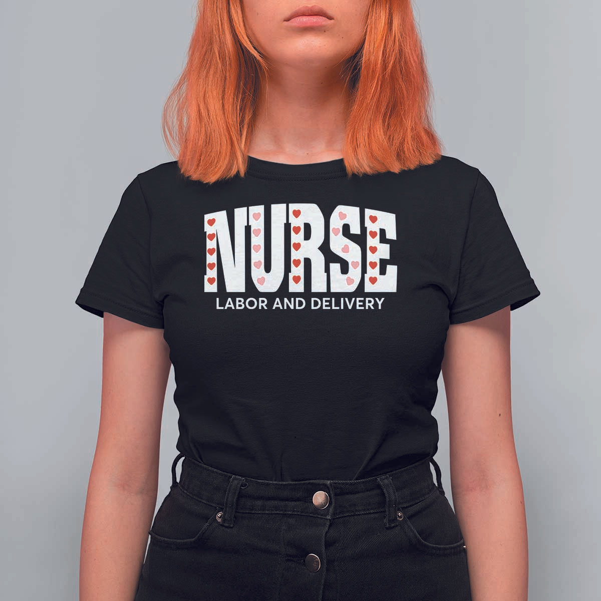 Nurse Labor and Delivery T Shirt For Women L&D Maternity Nursing Baby Delivery Valentines Day