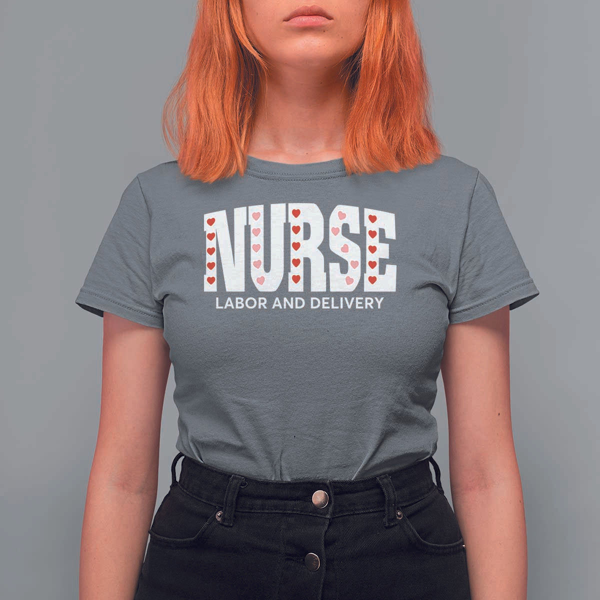 Nurse Labor and Delivery T Shirt For Women L&D Maternity Nursing Baby Delivery Valentines Day