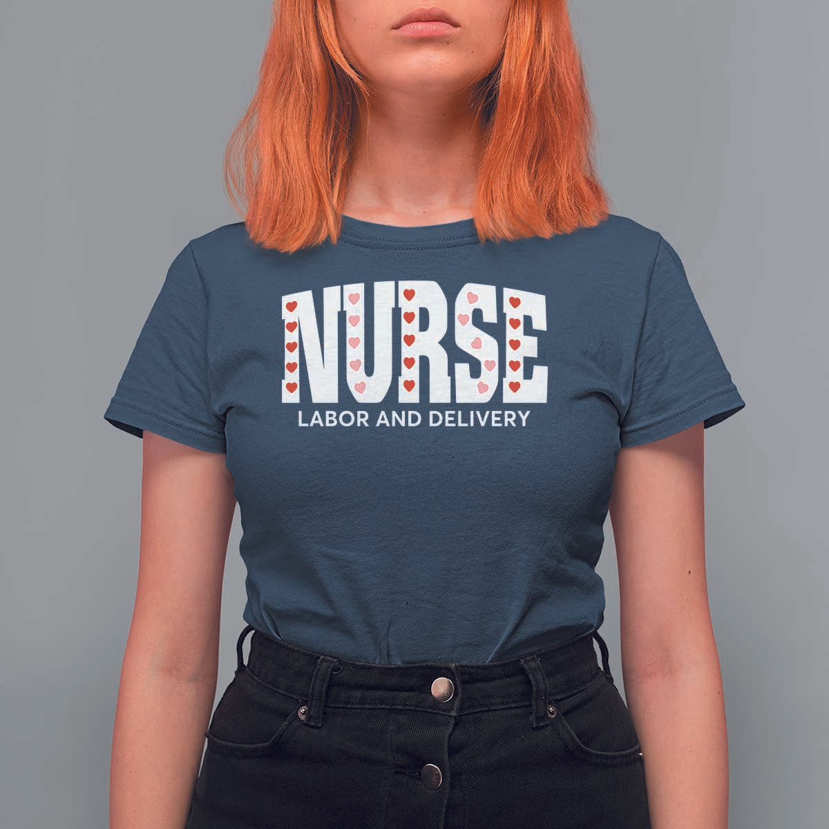 Nurse Labor and Delivery T Shirt For Women L&D Maternity Nursing Baby Delivery Valentines Day