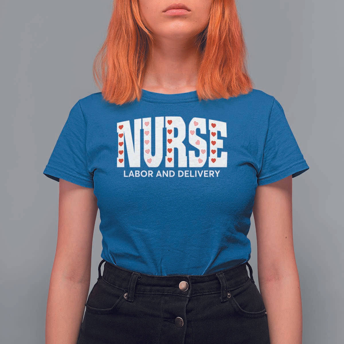 Nurse Labor and Delivery T Shirt For Women L&D Maternity Nursing Baby Delivery Valentines Day