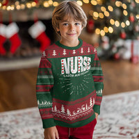 Nurse Labor and Delivery Knitted Sweatshirt L&D Maternity Nursing Baby Delivery Valentines Day Heart - Wonder Print Shop