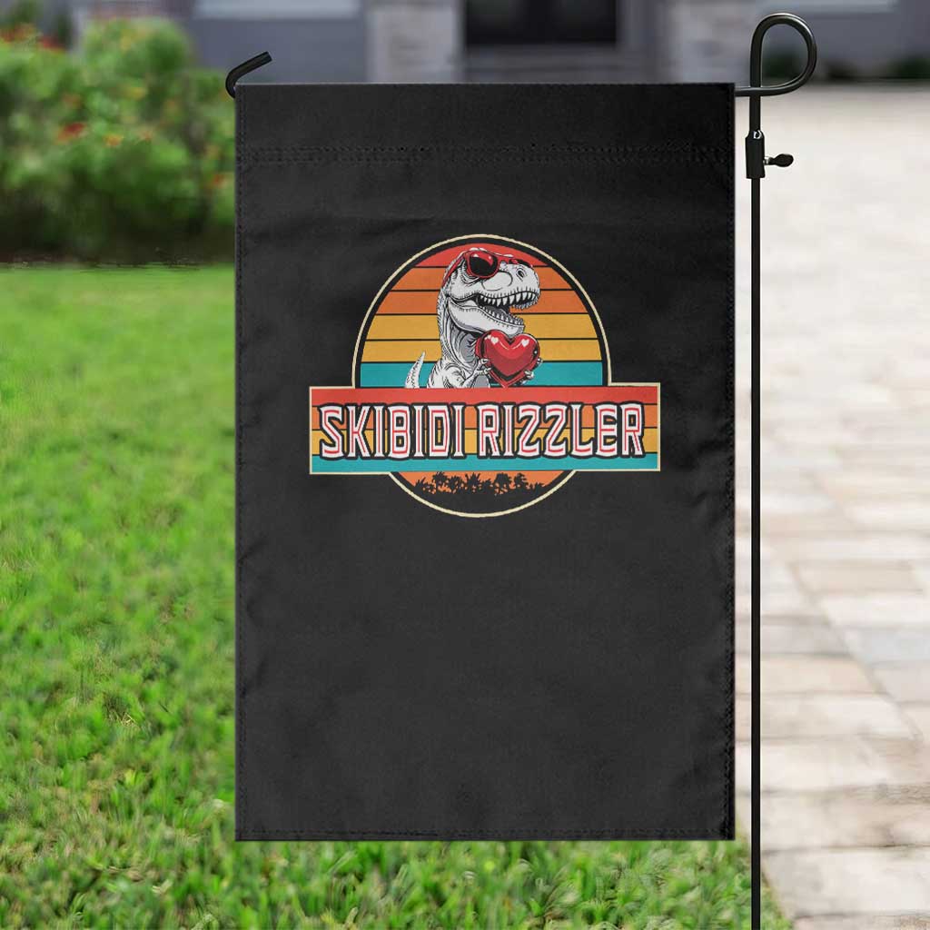 Vintage Valentines Dinosaur Garden Flag Funny Dino Meme Skibidi Rizzler - Wonder Print Shop