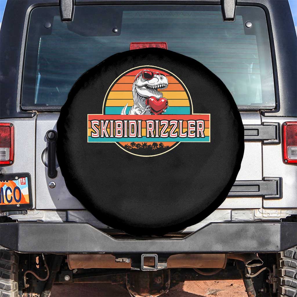 Vintage Valentines Dinosaur Spare Tire Cover Funny Dino Meme Skibidi Rizzler - Wonder Print Shop