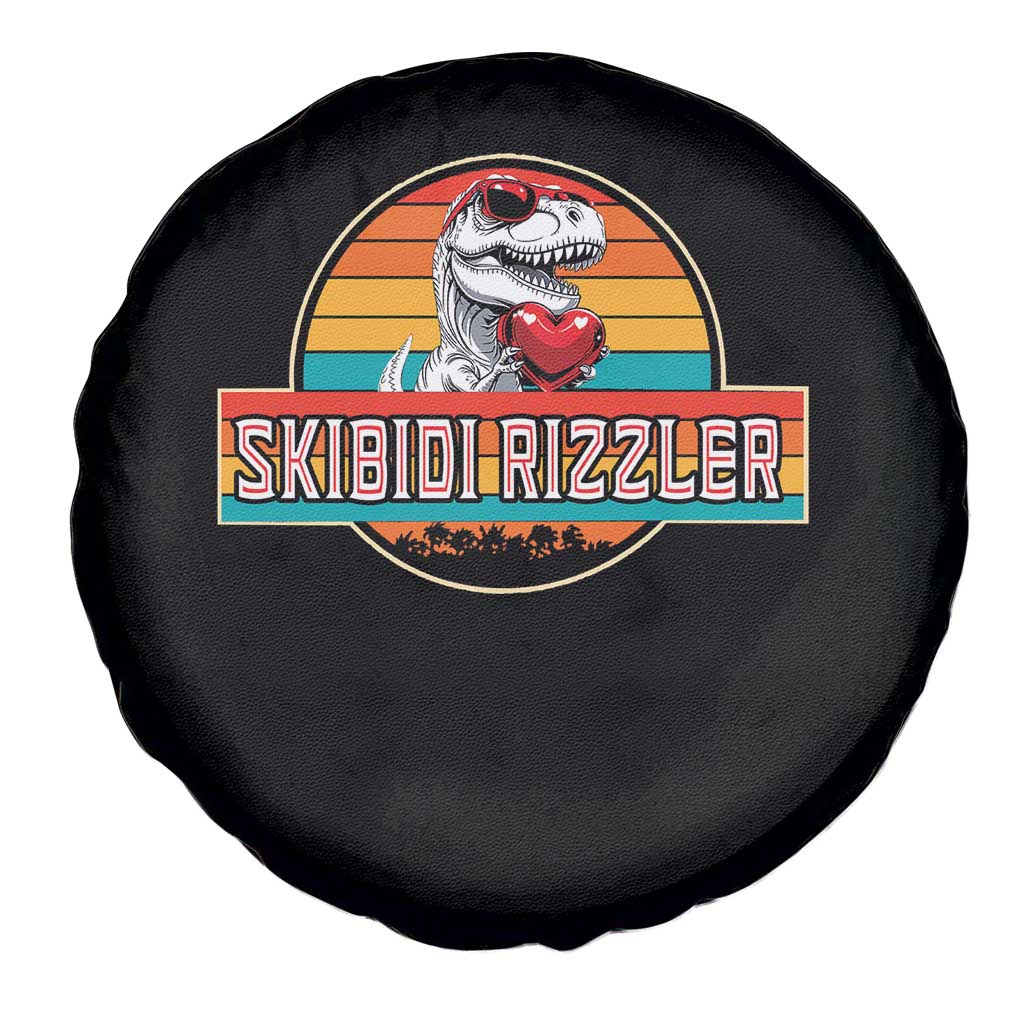 Vintage Valentines Dinosaur Spare Tire Cover Funny Dino Meme Skibidi Rizzler - Wonder Print Shop