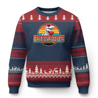 Vintage Valentines Dinosaur Ugly Christmas Sweater Funny Dino Meme Skibidi Rizzler - Wonder Print Shop