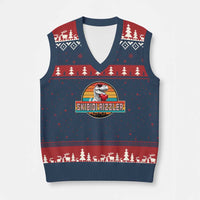 Vintage Valentines Dinosaur V-Neck Knit Sweater Vest Funny Dino Meme Skibidi Rizzler - Wonder Print Shop