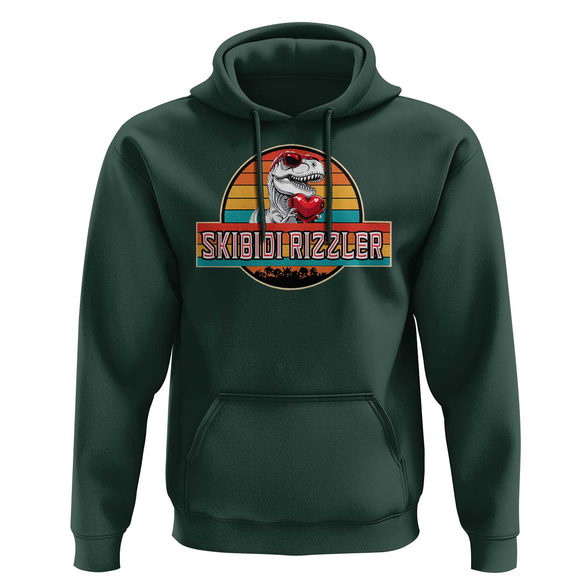 Vintage Valentines Dinosaur Hoodie Funny Dino Meme Skibidi Rizzler - Wonder Print Shop