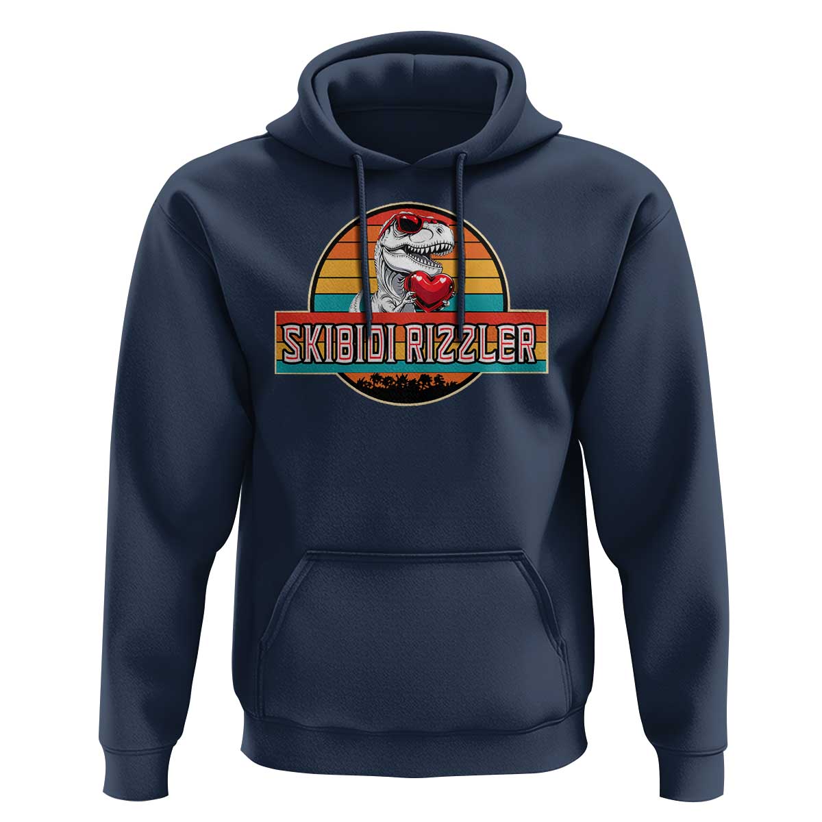 Vintage Valentines Dinosaur Hoodie Funny Dino Meme Skibidi Rizzler - Wonder Print Shop