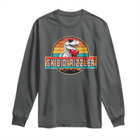Vintage Valentines Dinosaur Long Sleeve Shirt Funny Dino Meme Skibidi Rizzler - Wonder Print Shop