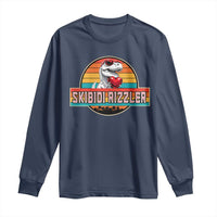 Vintage Valentines Dinosaur Long Sleeve Shirt Funny Dino Meme Skibidi Rizzler - Wonder Print Shop