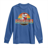 Vintage Valentines Dinosaur Long Sleeve Shirt Funny Dino Meme Skibidi Rizzler - Wonder Print Shop