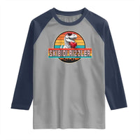 Vintage Valentines Dinosaur Raglan Shirt Funny Dino Meme Skibidi Rizzler - Wonder Print Shop