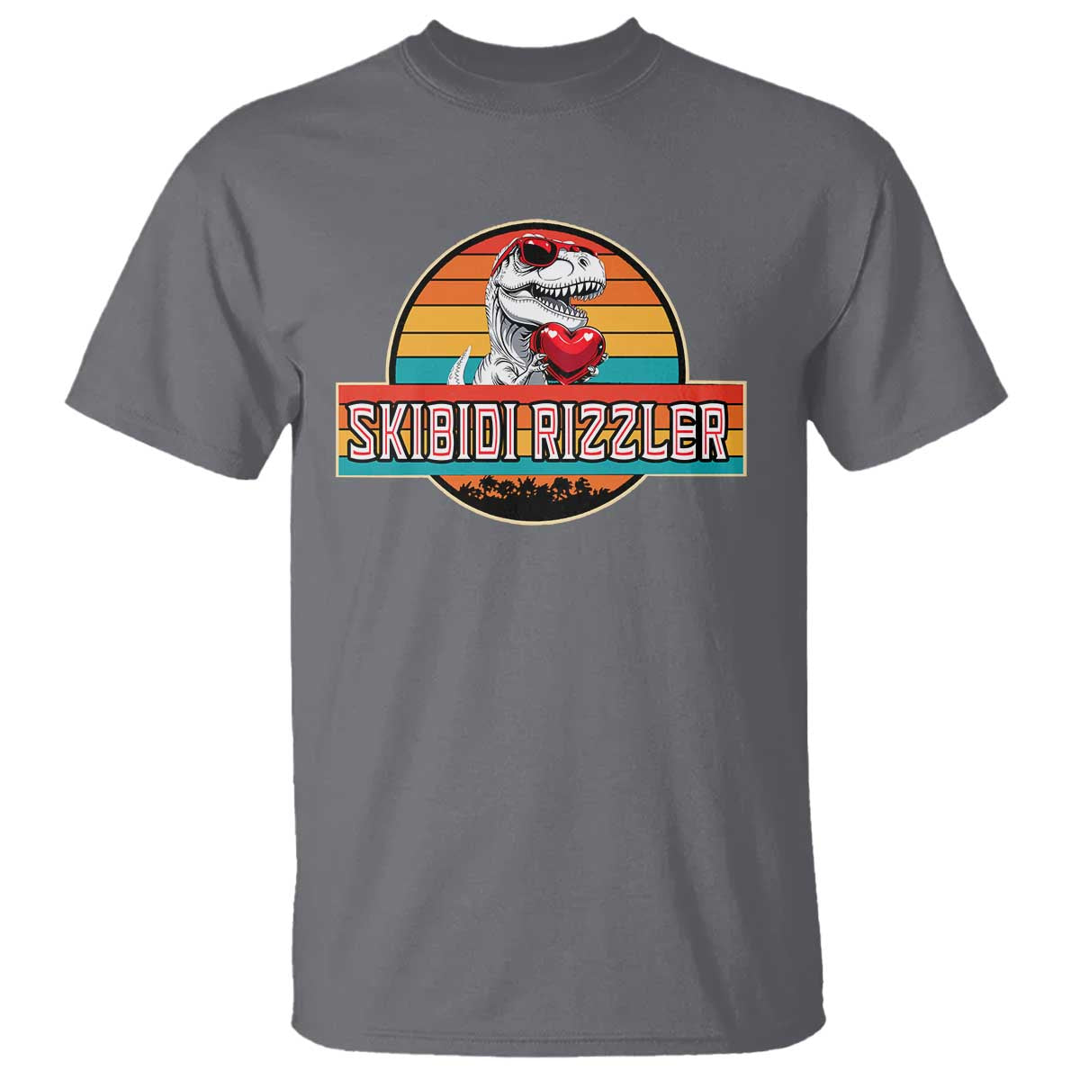 Vintage Valentines Dinosaur T Shirt Funny Dino Meme Skibidi Rizzler - Wonder Print Shop