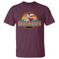 Vintage Valentines Dinosaur T Shirt Funny Dino Meme Skibidi Rizzler - Wonder Print Shop