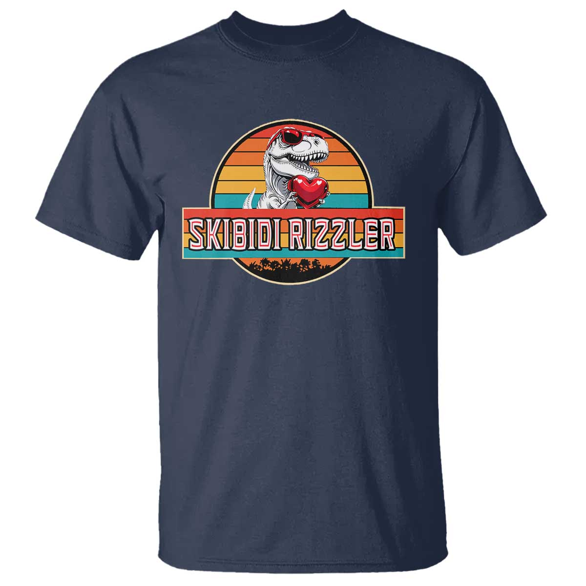 Vintage Valentines Dinosaur T Shirt Funny Dino Meme Skibidi Rizzler - Wonder Print Shop