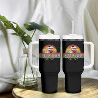 Vintage Valentines Dinosaur Tumbler With Handle Funny Dino Meme Skibidi Rizzler - Wonder Print Shop