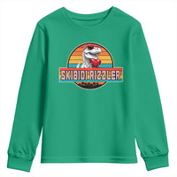 Vintage Valentines Dinosaur Youth Sweatshirt Funny Dino Meme Skibidi Rizzler - Wonder Print Shop