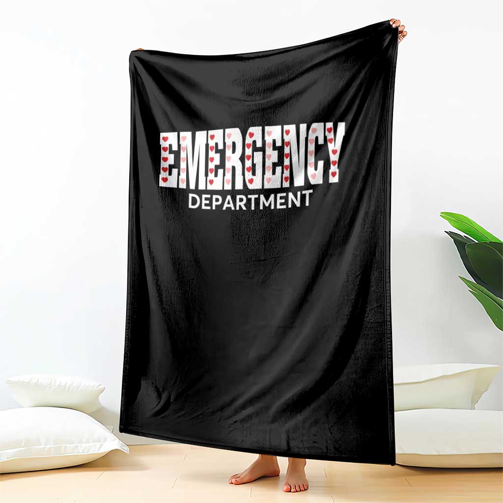 Emergency Department Throw Blanket Cute ER Nurse Gift - Wonder Print Shop