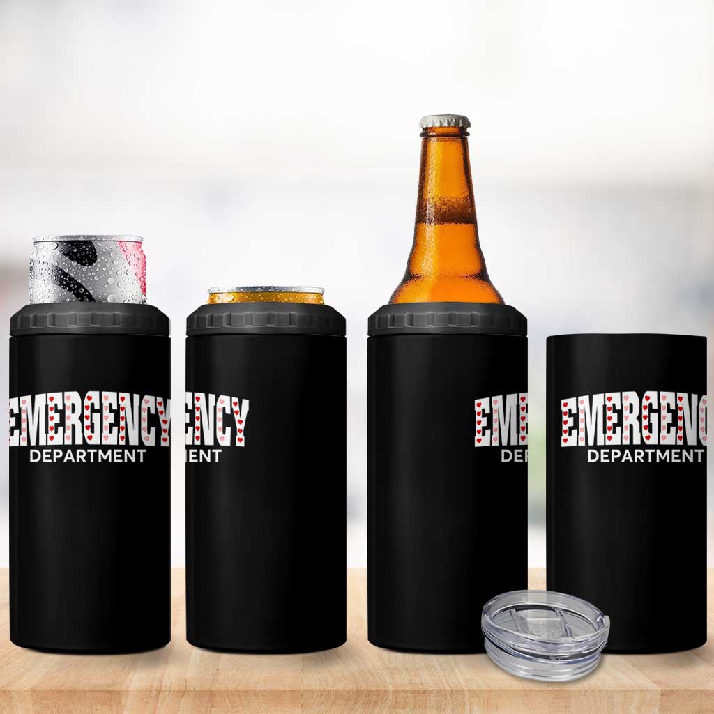 Emergency Department 4 in 1 Can Cooler Tumbler Cute ER Nurse Gift - Wonder Print Shop