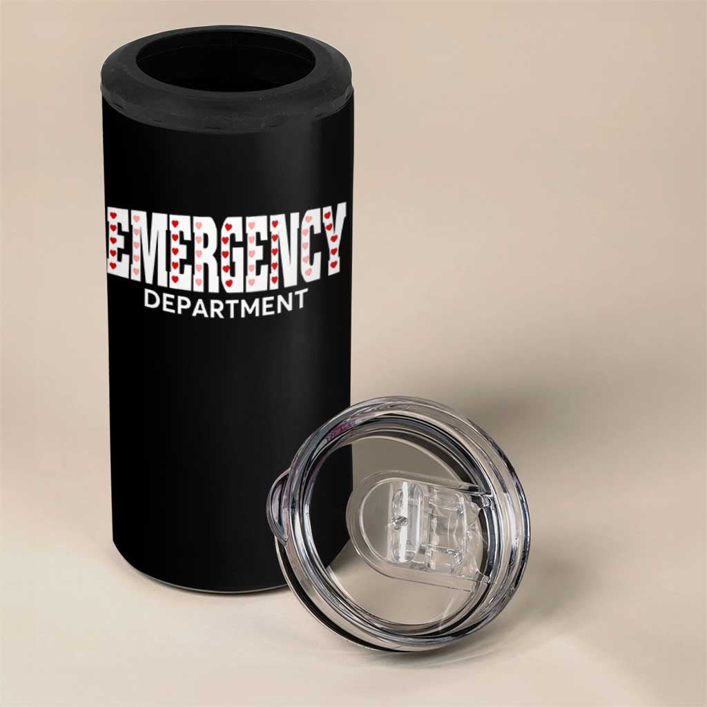 Emergency Department 4 in 1 Can Cooler Tumbler Cute ER Nurse Gift - Wonder Print Shop