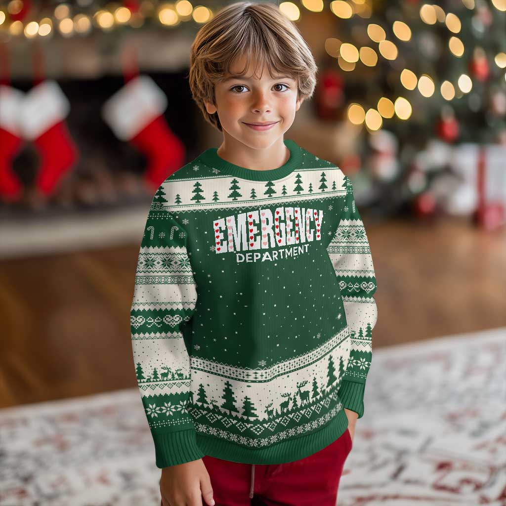 Emergency Department Ugly Christmas Sweater Cute ER Nurse Gift - Wonder Print Shop