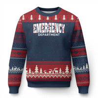 Emergency Department Ugly Christmas Sweater Cute ER Nurse Gift - Wonder Print Shop