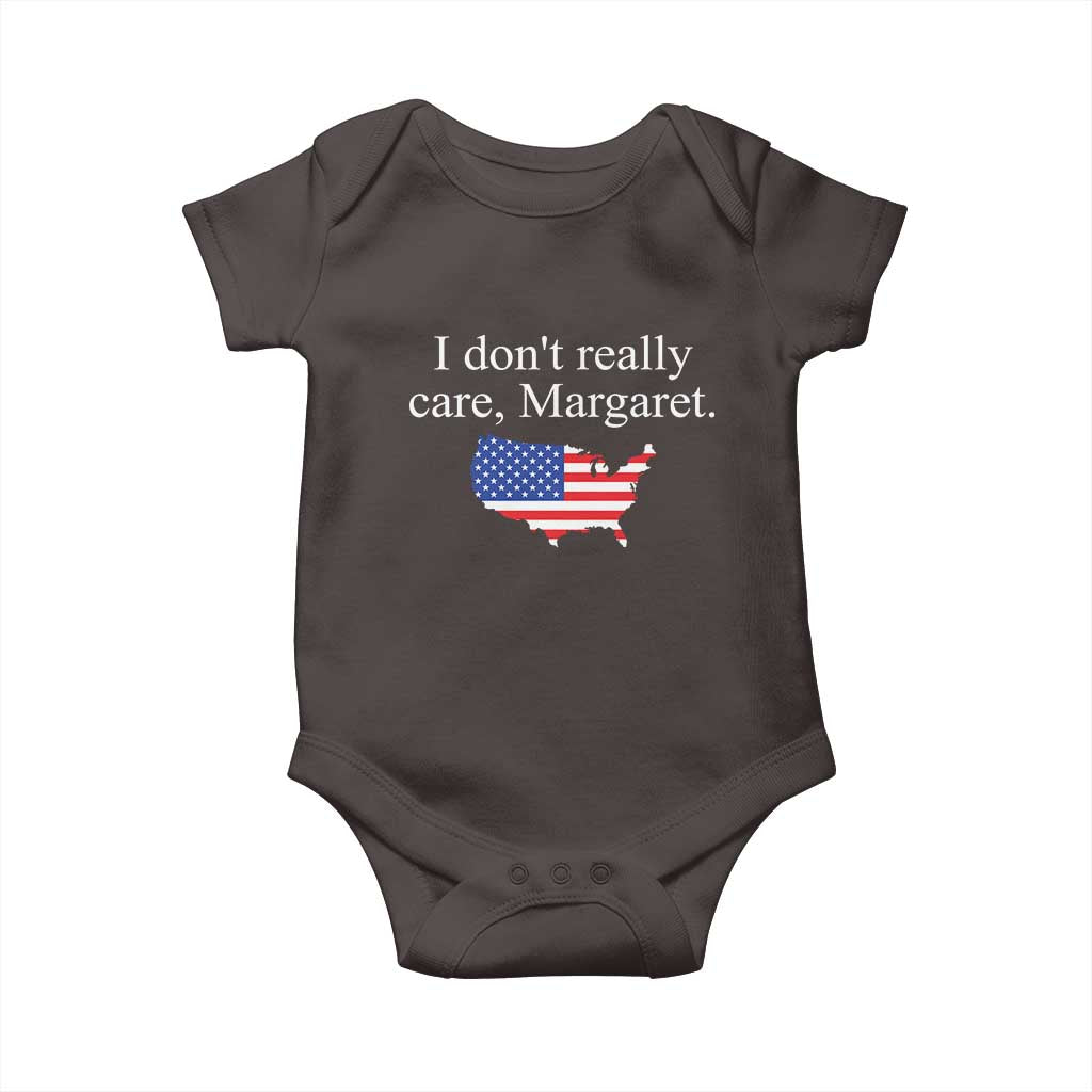 I Don't Really Care Margaret Vice President Jd Vance Baby Onesie USA Flag