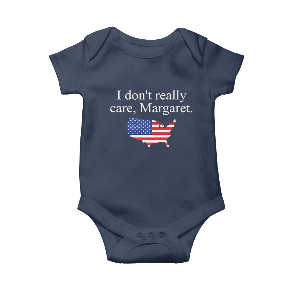 I Don't Really Care Margaret Vice President Jd Vance Baby Onesie USA Flag