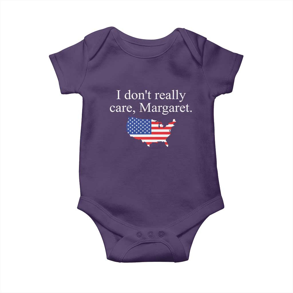 I Don't Really Care Margaret Vice President Jd Vance Baby Onesie USA Flag