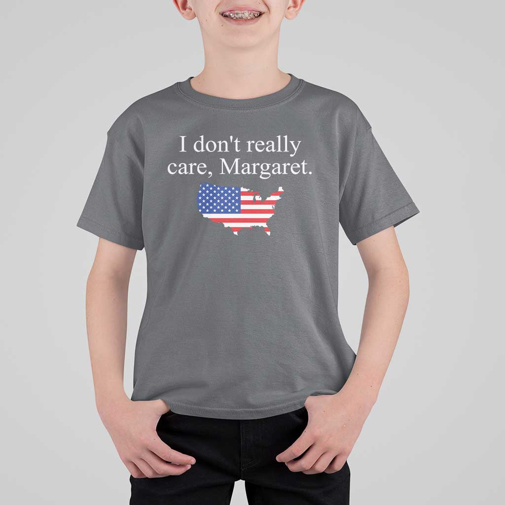 I Don't Really Care Margaret Vice President Jd Vance T Shirt For Kid USA Flag
