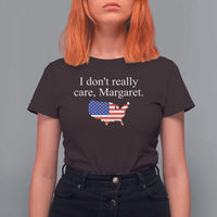 I Don't Really Care Margaret Vice President Jd Vance T Shirt For Women USA Flag