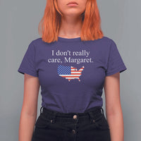 I Don't Really Care Margaret Vice President Jd Vance T Shirt For Women USA Flag