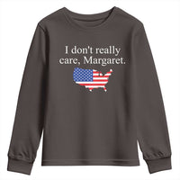 I Don't Really Care Margaret Vice President Jd Vance Youth Sweatshirt USA Flag
