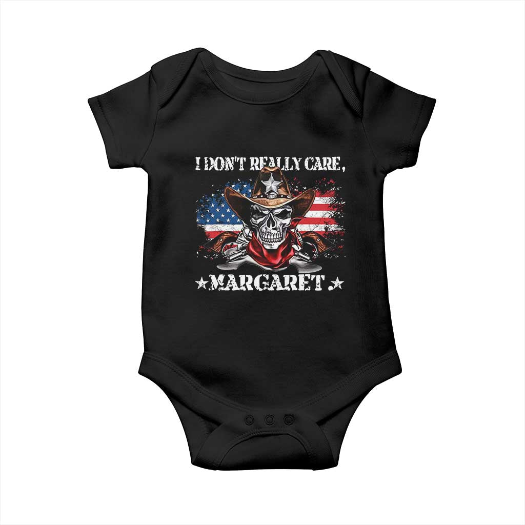 Vice President Jd Vance Baby Onesie Cowboy Skull American Flag I Don't Really Care Margaret