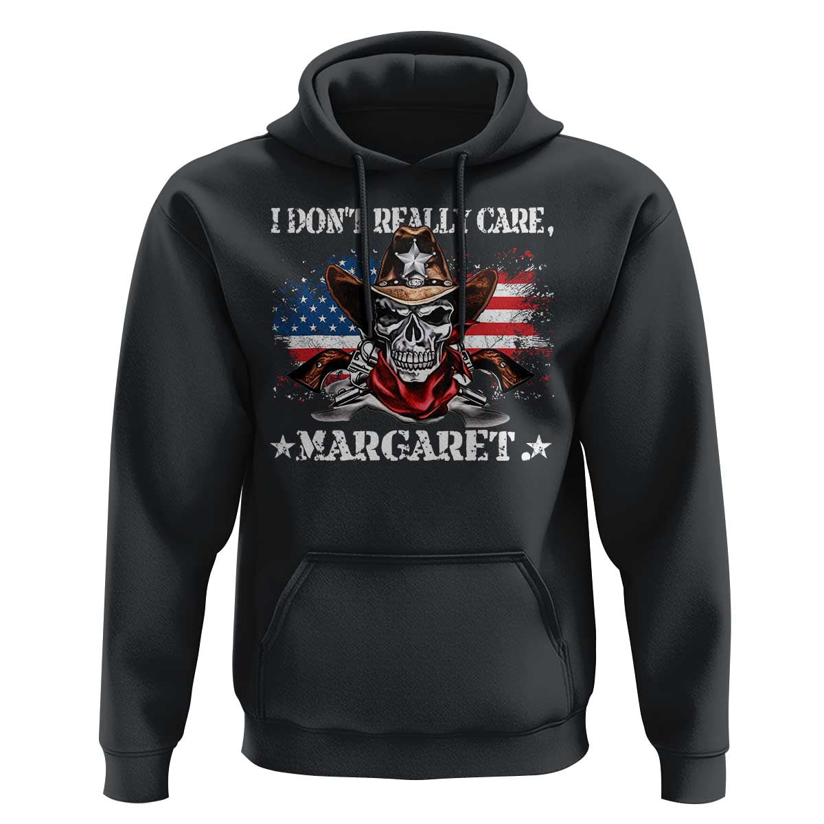 Vice President Jd Vance Hoodie Cowboy Skull American Flag I Don't Really Care Margaret