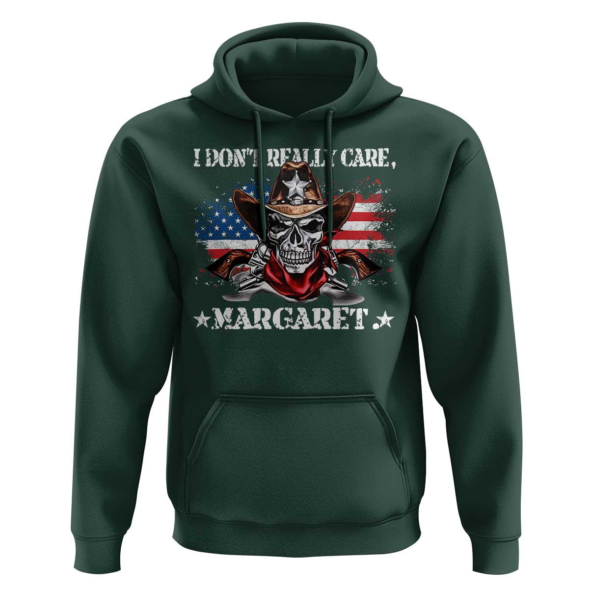 Vice President Jd Vance Hoodie Cowboy Skull American Flag I Don't Really Care Margaret