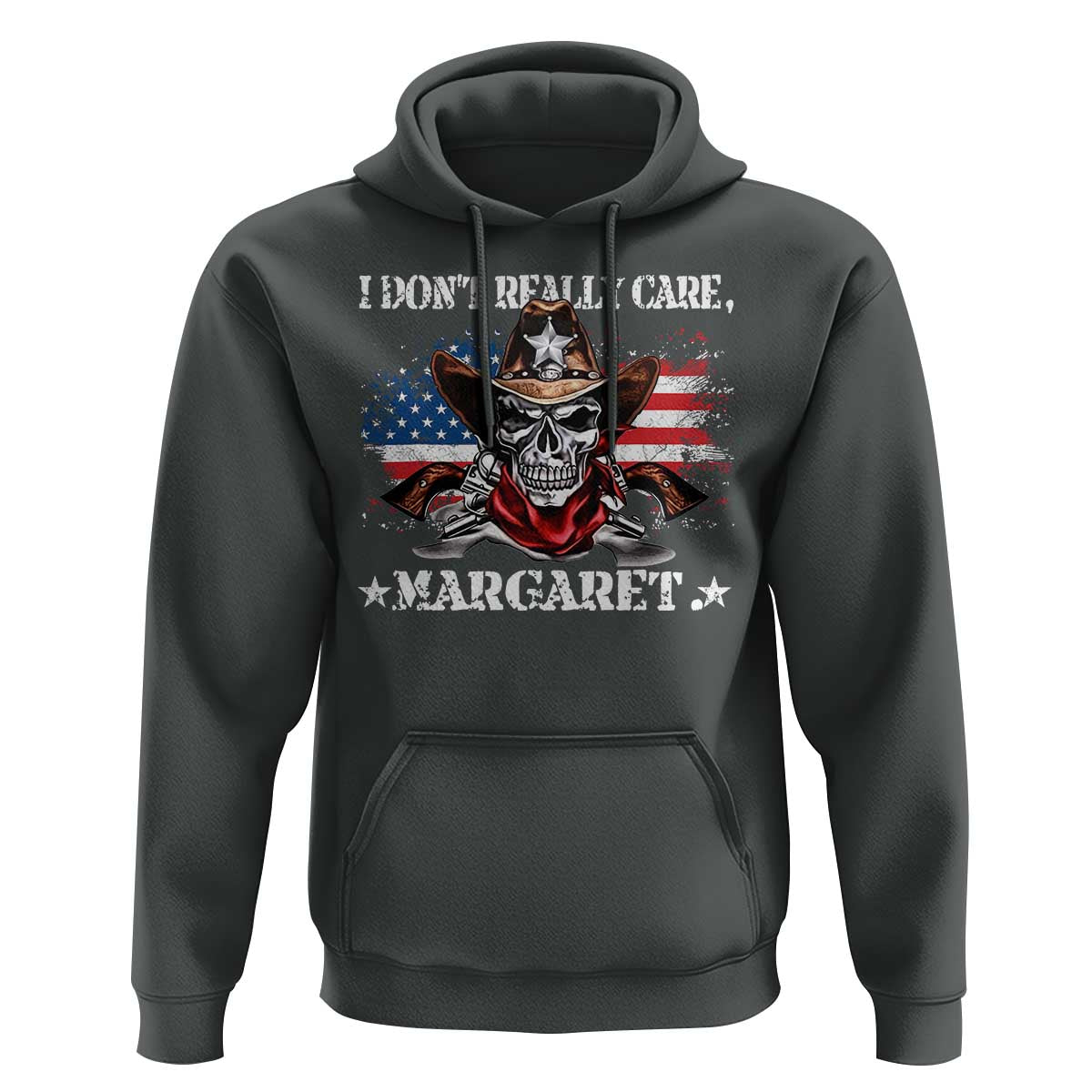 Vice President Jd Vance Hoodie Cowboy Skull American Flag I Don't Really Care Margaret