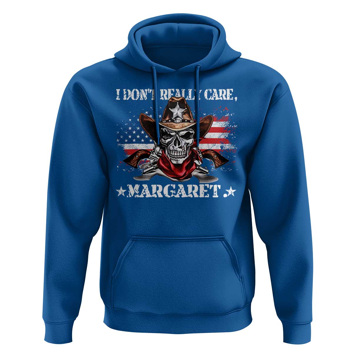 Vice President Jd Vance Hoodie Cowboy Skull American Flag I Don't Really Care Margaret
