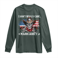 Vice President Jd Vance Long Sleeve Shirt Cowboy Skull American Flag I Don't Really Care Margaret