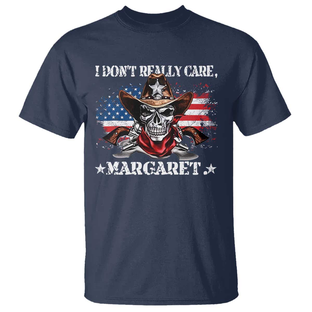 Vice President Jd Vance T Shirt Cowboy Skull American Flag I Don't Really Care Margaret