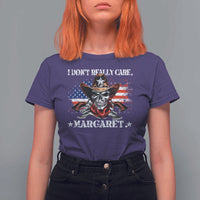 Vice President Jd Vance T Shirt For Women Cowboy Skull American Flag I Don't Really Care Margaret