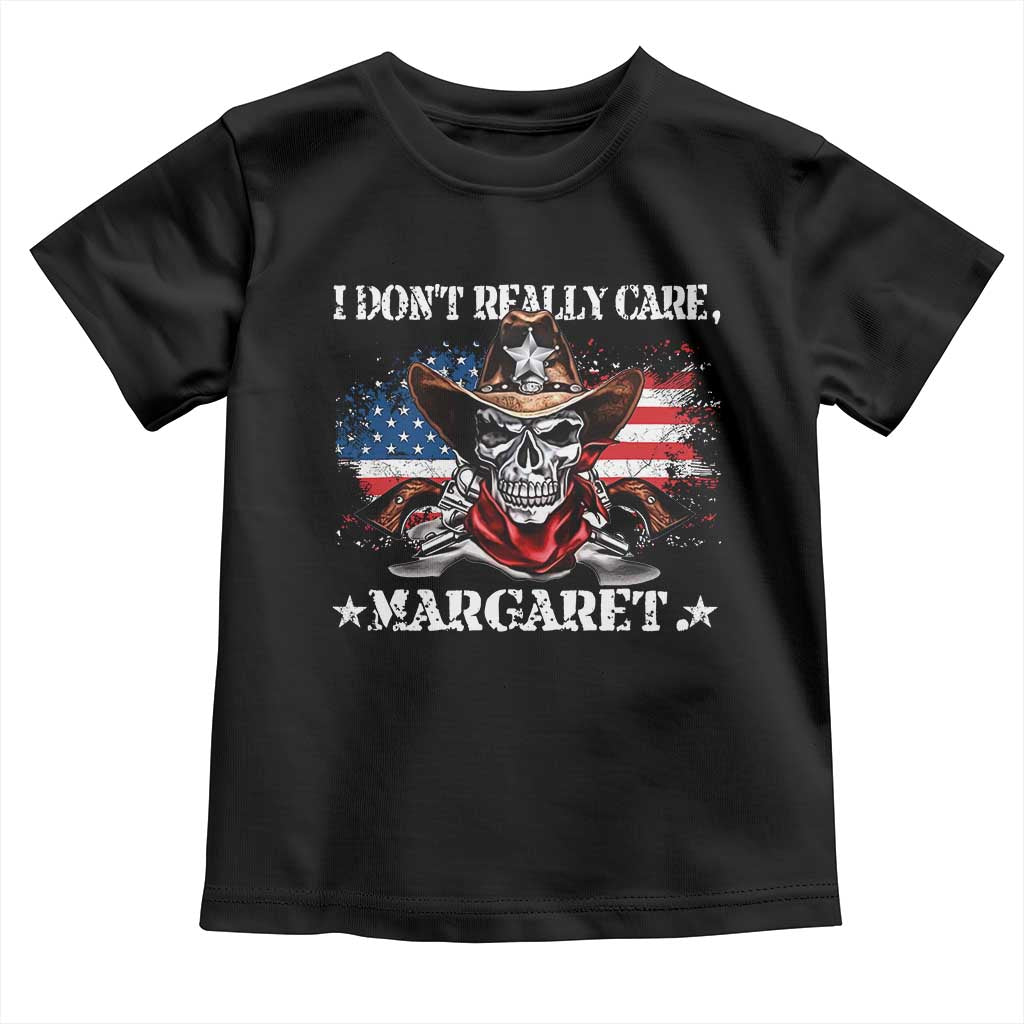 Vice President Jd Vance Toddler T Shirt Cowboy Skull American Flag I Don't Really Care Margaret