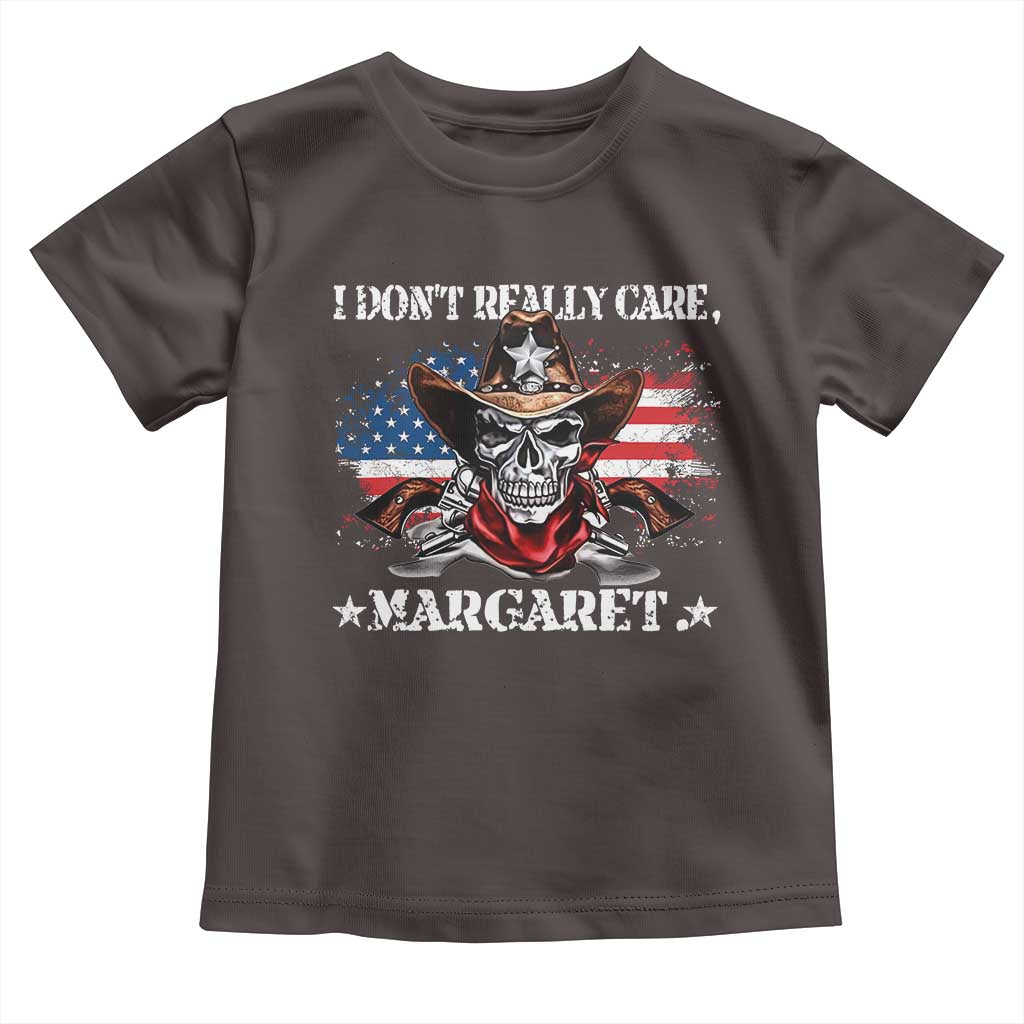 Vice President Jd Vance Toddler T Shirt Cowboy Skull American Flag I Don't Really Care Margaret