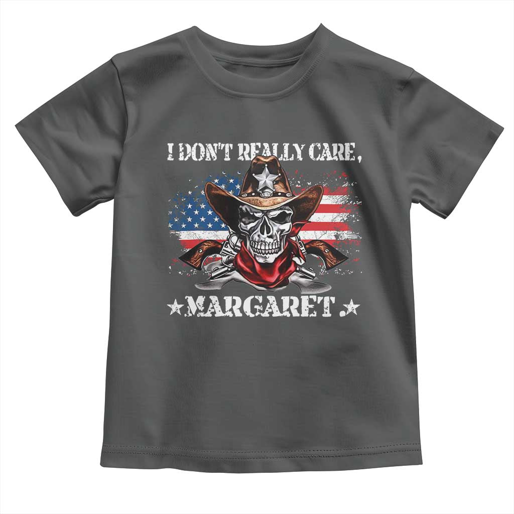 Vice President Jd Vance Toddler T Shirt Cowboy Skull American Flag I Don't Really Care Margaret