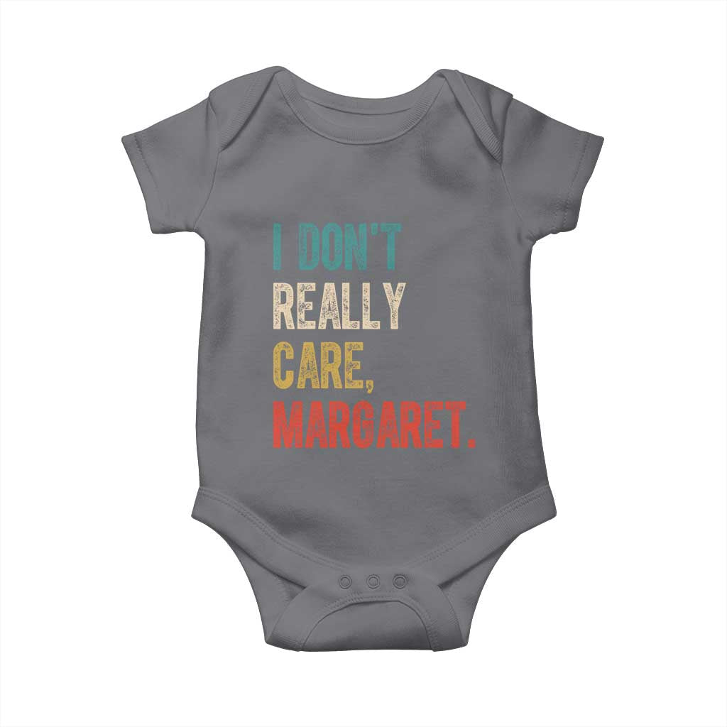 Retro I Don't Really Care Margaret Vice President Jd Vance Baby Onesie