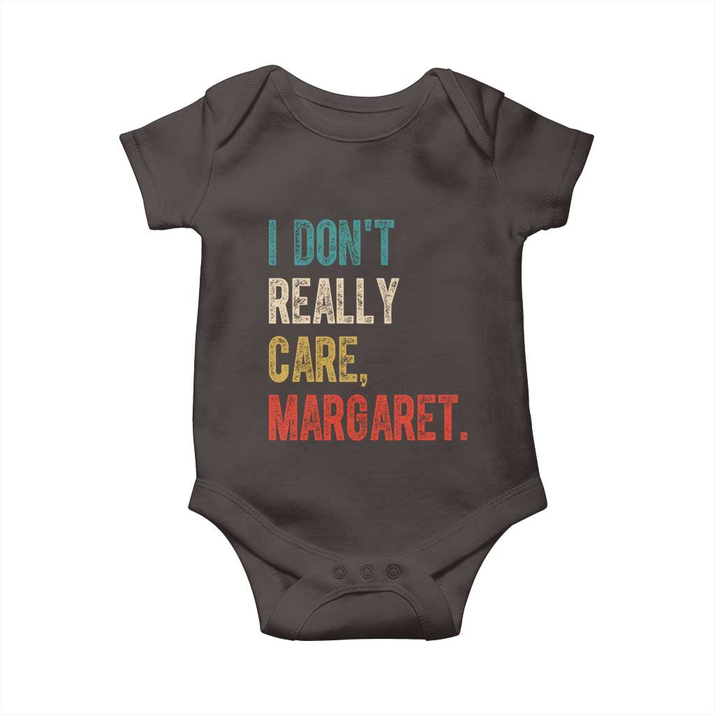 Retro I Don't Really Care Margaret Vice President Jd Vance Baby Onesie