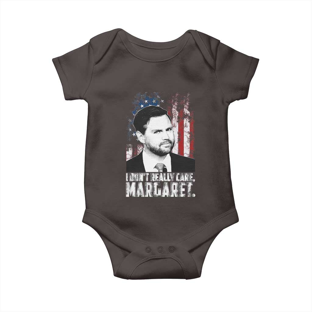 I Don't Really Care Margaret Jd Vance Baby Onesie Vice President American Flag