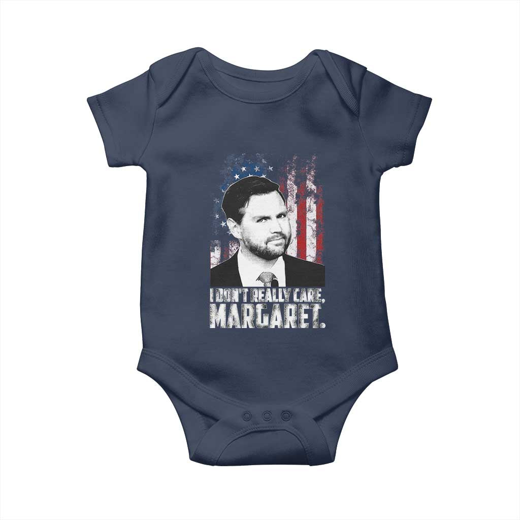 I Don't Really Care Margaret Jd Vance Baby Onesie Vice President American Flag